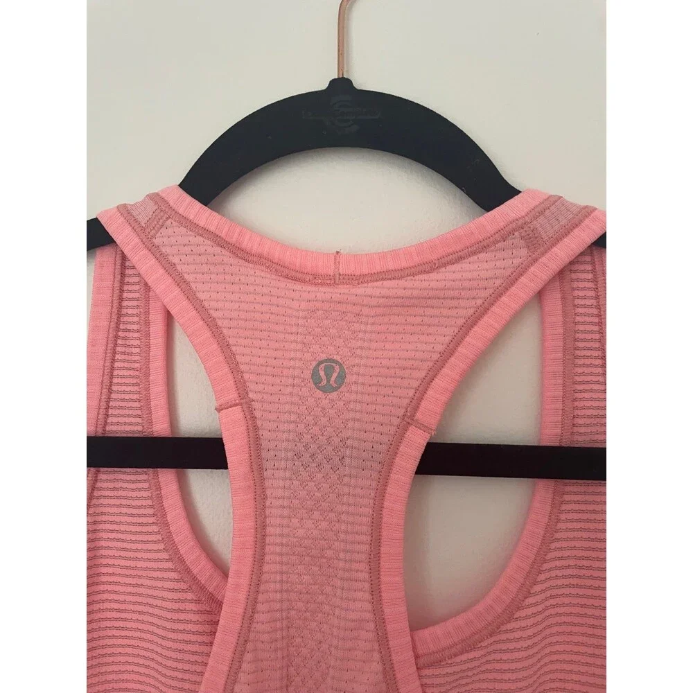 Lululemon womens racerback  pink taupe swiftly tank top  size 8 Great condition